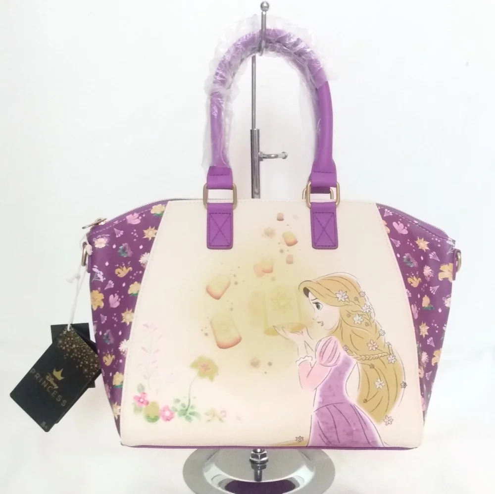 🎉HP🎉Loungefly Disney Tangled Flowers Satchel Bag NWT